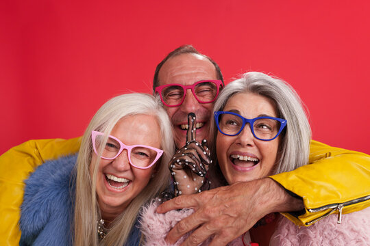 Vibrant mature friends celebrating joy and aging well