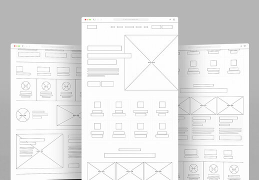 Agency Website Wireframe UI UX Design