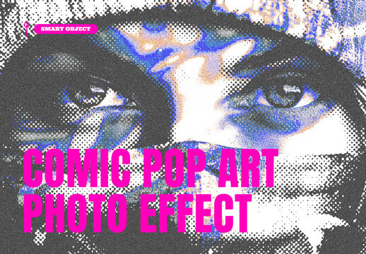 Comic Pop Art Photo Effect Photoshop Template