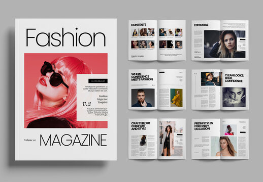 Fashion Magazine Layout Template