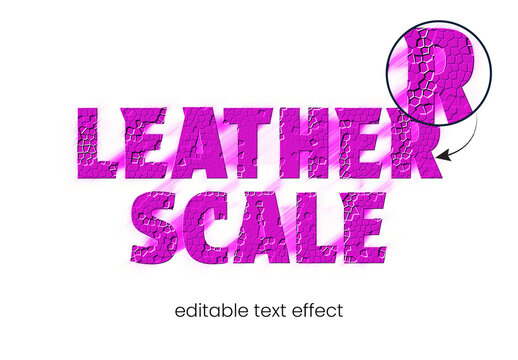 Leather Scale Editable Text Effect With Reptile Texture