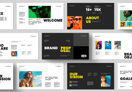 Modern Brand Proposal Presentation Template With Corporate Pitch Deck