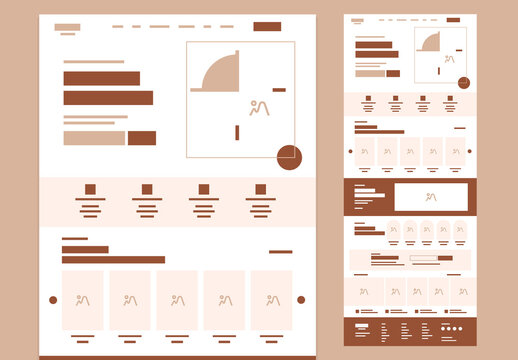 Modern Minimal Website Landing Page Wireframe