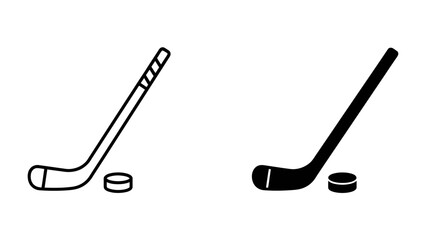 Ice Hockey Equipment Icons © Md