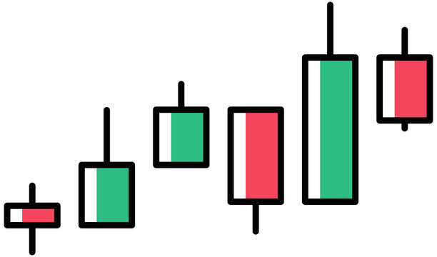 Candlestick, chart, forex, trading and finance. Market, investment, analysis and crypto, illustration