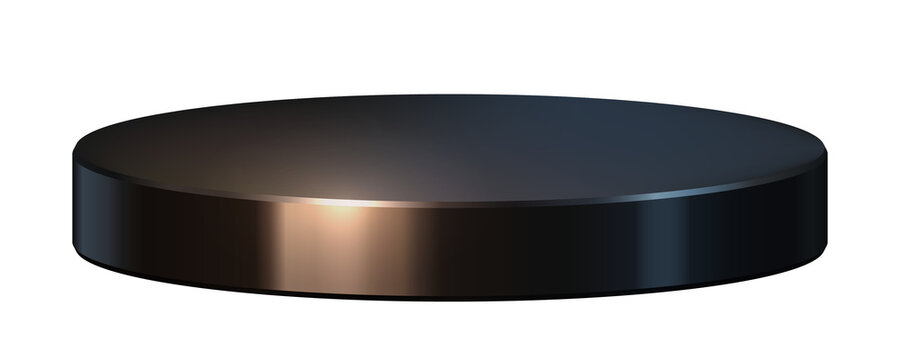 3D black podium pedestal stand display platform stage isolated png background