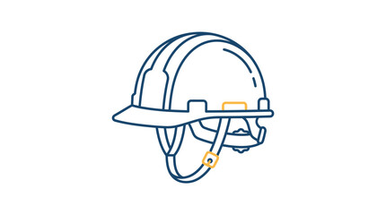 Fototapeta premium Construction Hard Hat Outline Vector