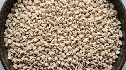 Obraz premium Steel Cut Oats Chunky Raw Texture.