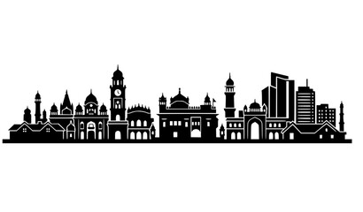 Obraz premium Karachi city skyline illustration