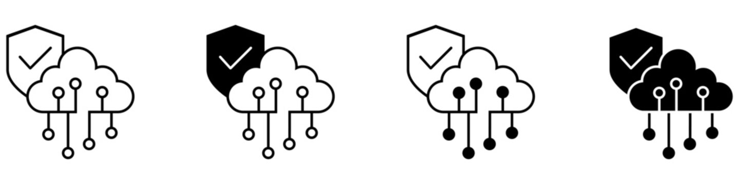 Cloud service icon vector set. Cloud computing illustration sign collection. Online storage symbol. Cloud platform logo or mark.