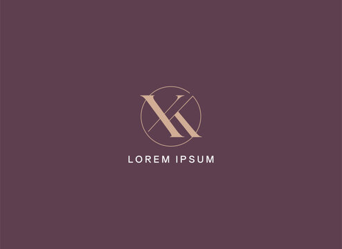Unique xk letter typography brand logo design,kx golden logo, xk logo mark, simple xk modern logo