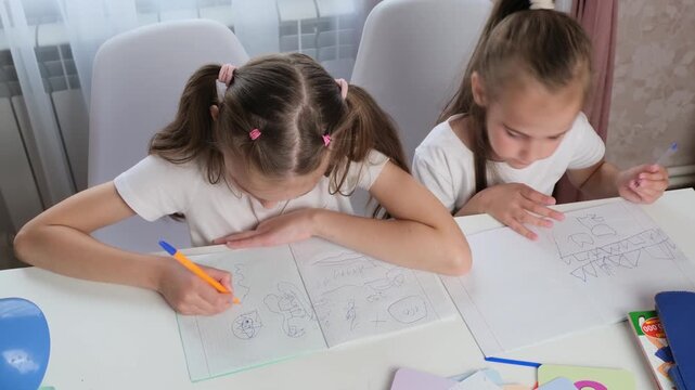 Children Collaborating Through Learning Mistakes and Emotional Struggles During Study at Home