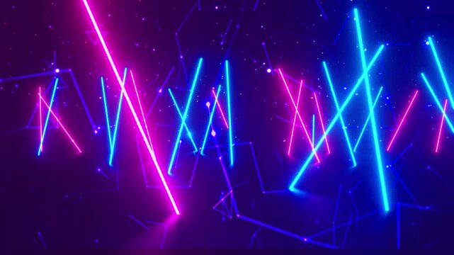 Abstract neon colourfull animation background