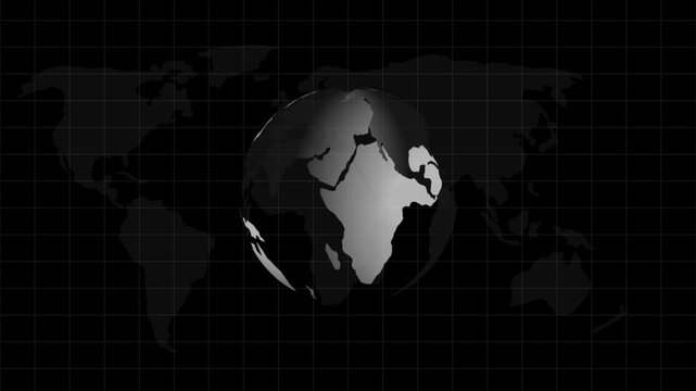 Animated white earth globe on.global connectivity and worldwide concepts animation.4k animation graphics video.