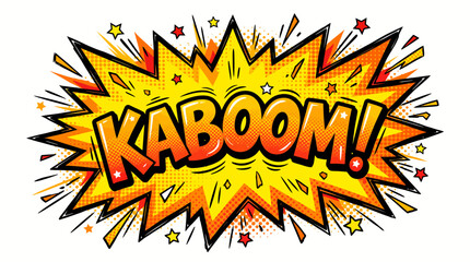 Vibrant comic book explosion effect. © ILHAM