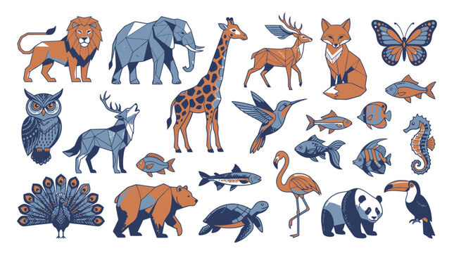 Various animals gathered in a natural setting for an educational event