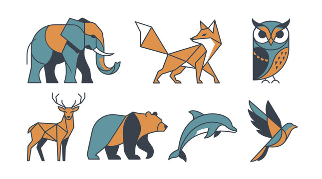 Various animals are depicted in a stylized illustration together