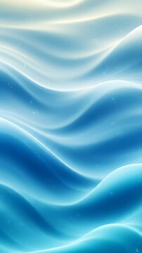 Pastel Blue Flowing Waves Seamless Loop Background - This video features a seamless loop of pastel blue waves with a gentle gradient flow.