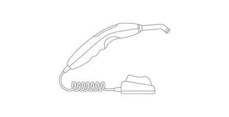 Dental Curing Light Outline Vector Illustration © Vect Sembilan