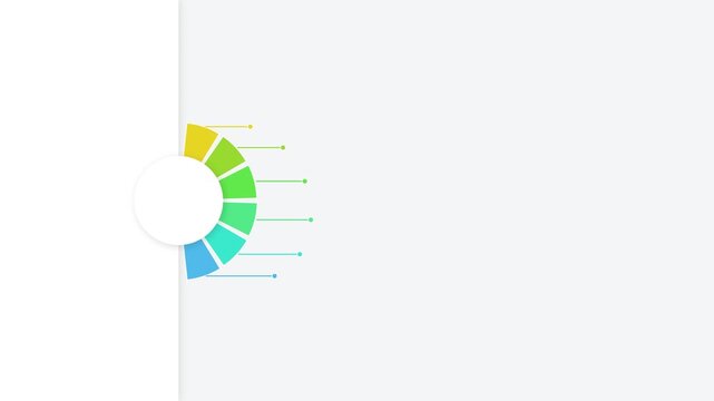 Circular infographic chart with colorful segments and connecting lines