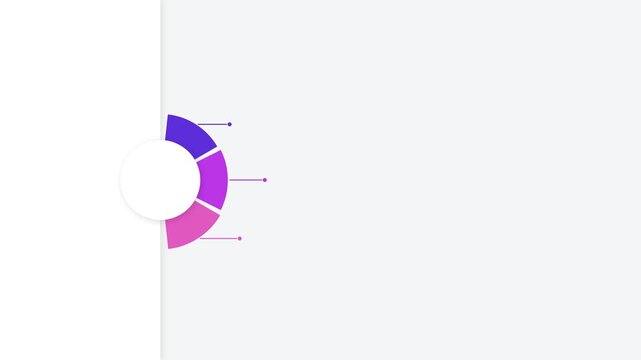 Animated circular infographic chart with gradient segments for business data presentation
