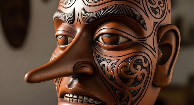 the mask from wood