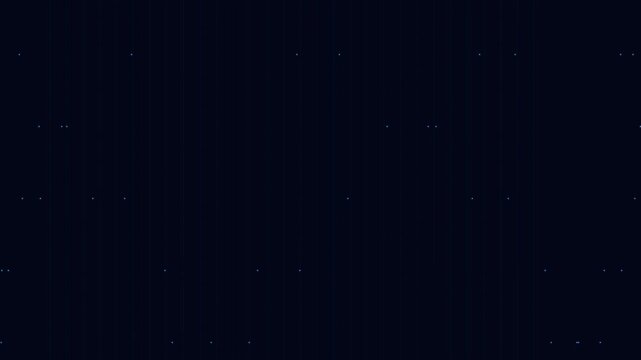 Digital data points flickering on black background