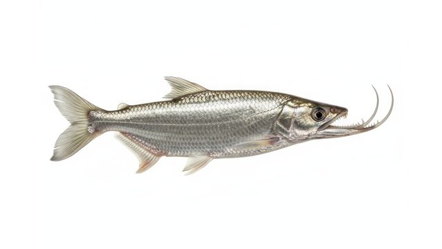 Payara Vampire Fish Isolated on White Background Close Up