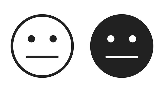 Indifference and Apathy: Two faces, one white and one black, display a neutral, emotionless expression, symbolizing indifference, apathy, or a blank state.