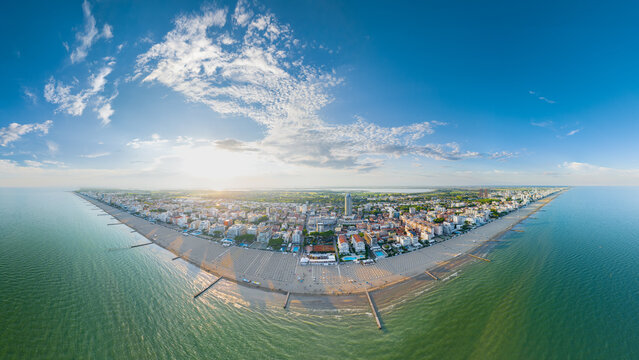 Lido di Jesolo Beach and Adriatic Coast in Italy