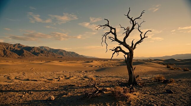sunset in the desert