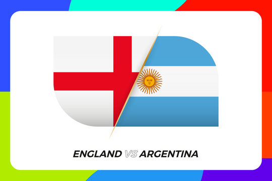 England vs Argentina International Sports Tournament Icon.