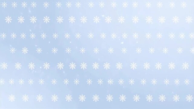 Seamless winter snowflake pattern on a soft blue background