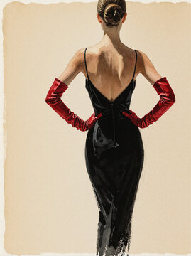 retro woman in retro style