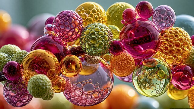 colourful soap bubbles abstract background