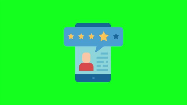 Rating Review Animation Green Screen