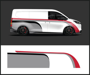 Fototapeta premium Dynamic Van Wrap Design for Commercial Use