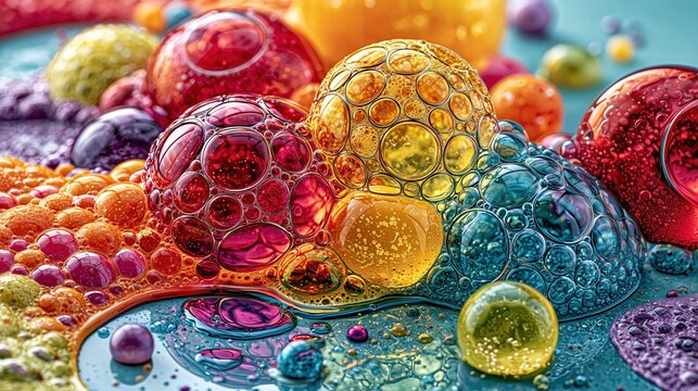 colourful soap bubbles abstract background
