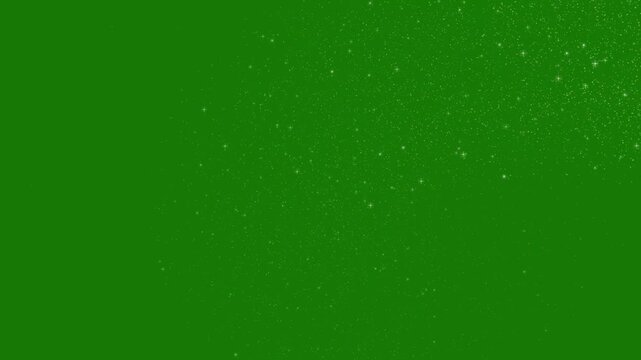 Glittering golden stars line glowing sparkle trail animation, golden shining stars and dust particles star sparkle vector doodles, golden glitter line transition on green screen background, 4k loop