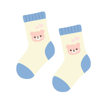 baby socks vector illustration