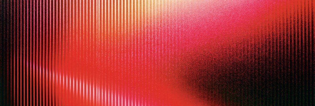 Abstract red gradient creating vertical ribbed texture. Red gradient background displaying parallel vertical lines forming a ribbed pattern with a textured finish