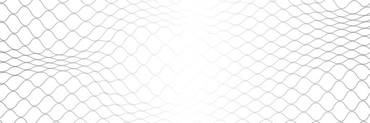 Fishing or soccer net. Repeated hexagon pattern. Black wired mesh texture isolated on white background. Metallic or fabric fence, cage or lattice structure. Vector graphic Illustration. © Fatih