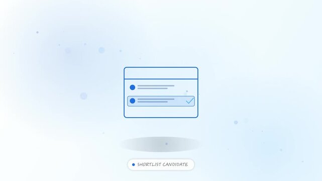 Shortlist Candidate Hiring UI Animation