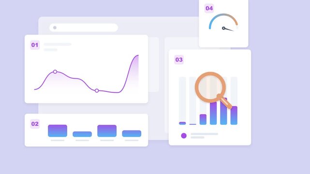 Business dashboard analytics with charts and data visualization elements