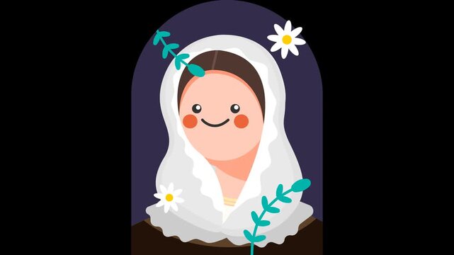 Animated 19th Century Woman with Transparent Background