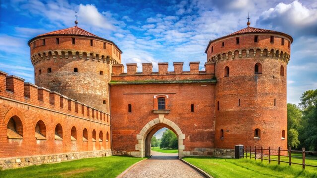 Ancient fortified walls and gateways of Brest in Belarus