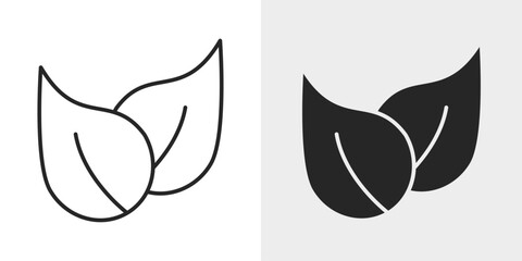 Naklejka premium Organic Leaf Icon represents natural products, sustainability, and eco-friendly living.