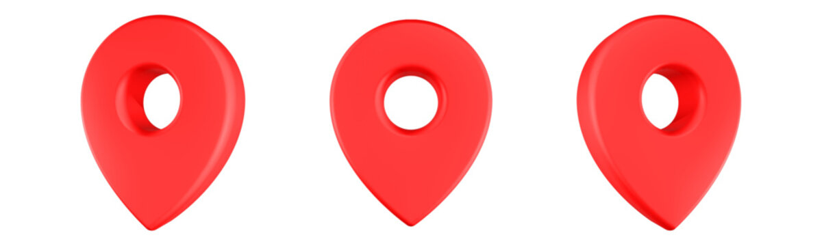 pin location icon 3d rendering