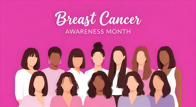 Breast cancer awareness month design. Pink ribbon symbol for medical health campaign.