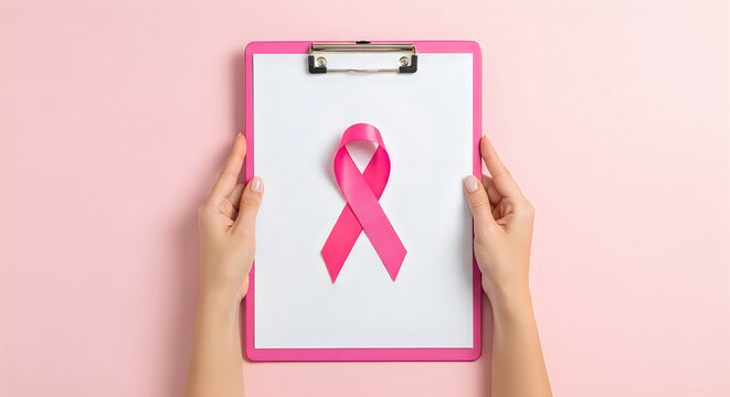 Hands holding pink paper cutout with hope message. Person displaying positive word concept for motivation and inspiration.